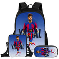 Set Zaino Calcio Lamine Yamal 3 Pezzi per Bambini – Zaino, Borsa a Tracolla e Astuccio